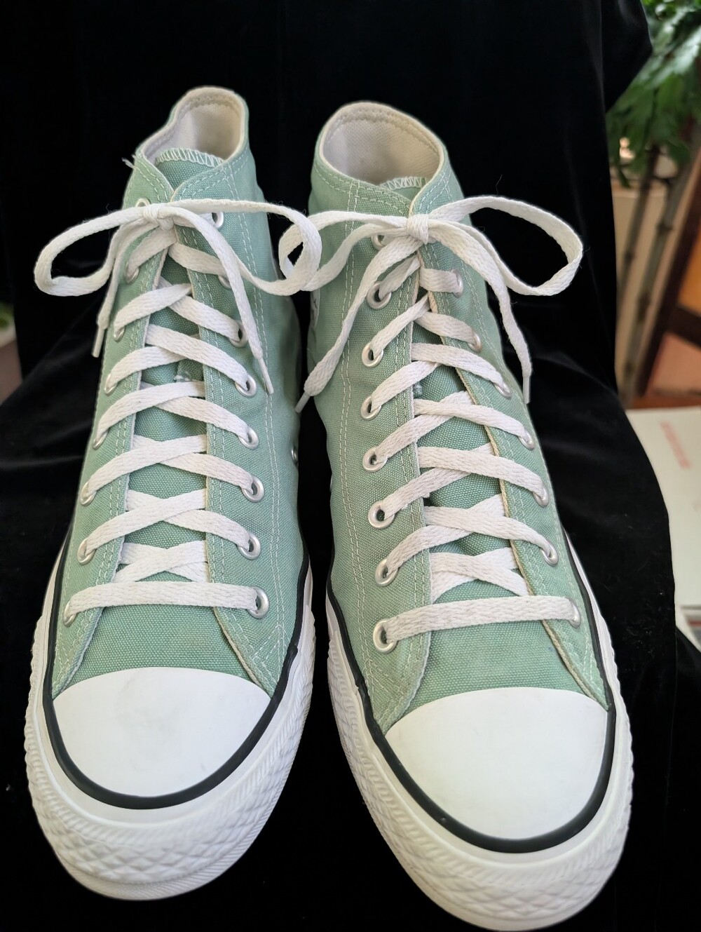 Converse High Top Sneakers - Mint Green and White
